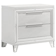 Marmore White 2-drawer Nightstand Bedside Table by Coaster at Eve Furniture