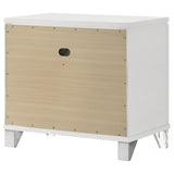 Marmore White 2-drawer Nightstand Bedside Table by Coaster at Eve Furniture