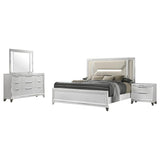 Marmore White 4-Piece Queen Bedroom Set by Coaster at Eve Furniture