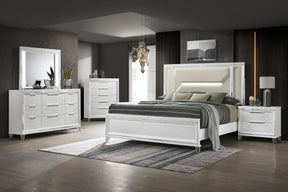 Marmore White 5-Piece Eastern King Bedroom Set by Coaster at Eve Furniture