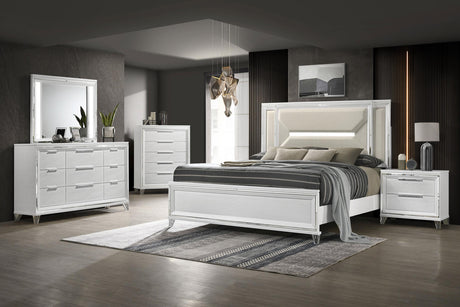 Marmore White 5-Piece Queen Bedroom Set by Coaster at Eve Furniture