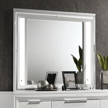 Marmore White LED Dresser Mirror by Coaster at Eve Furniture
