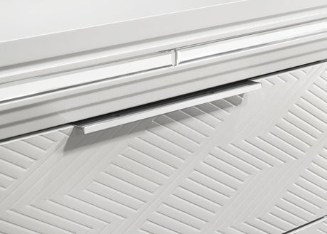 Marmore White 2-drawer Nightstand Bedside Table by Coaster at Eve Furniture