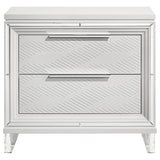Marmore White 2-drawer Nightstand Bedside Table by Coaster at Eve Furniture