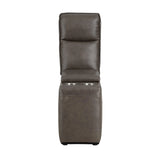 Maroni Dark Brown Leather 6-Piece Modular Power Reclining Sectional by Homelegance at Eve Furniture