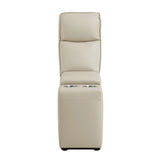 Maroni Taupe Leather 6-Piece Modular Power Reclining Sectional by Homelegance at Eve Furniture