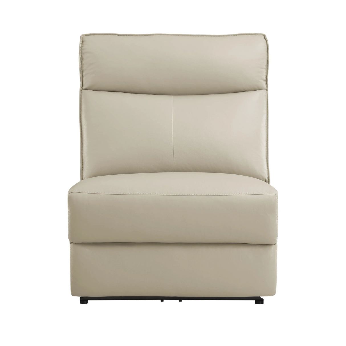 Maroni Taupe Leather 6-Piece Modular Power Reclining Sectional by Homelegance at Eve Furniture