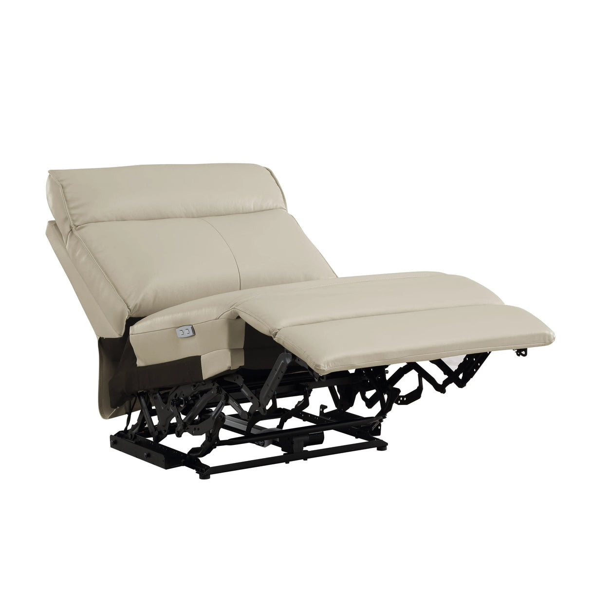 Maroni Taupe Leather 6-Piece Modular Power Reclining Sectional by Homelegance at Eve Furniture