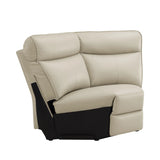 Maroni Taupe Leather 6-Piece Modular Power Reclining Sectional by Homelegance at Eve Furniture