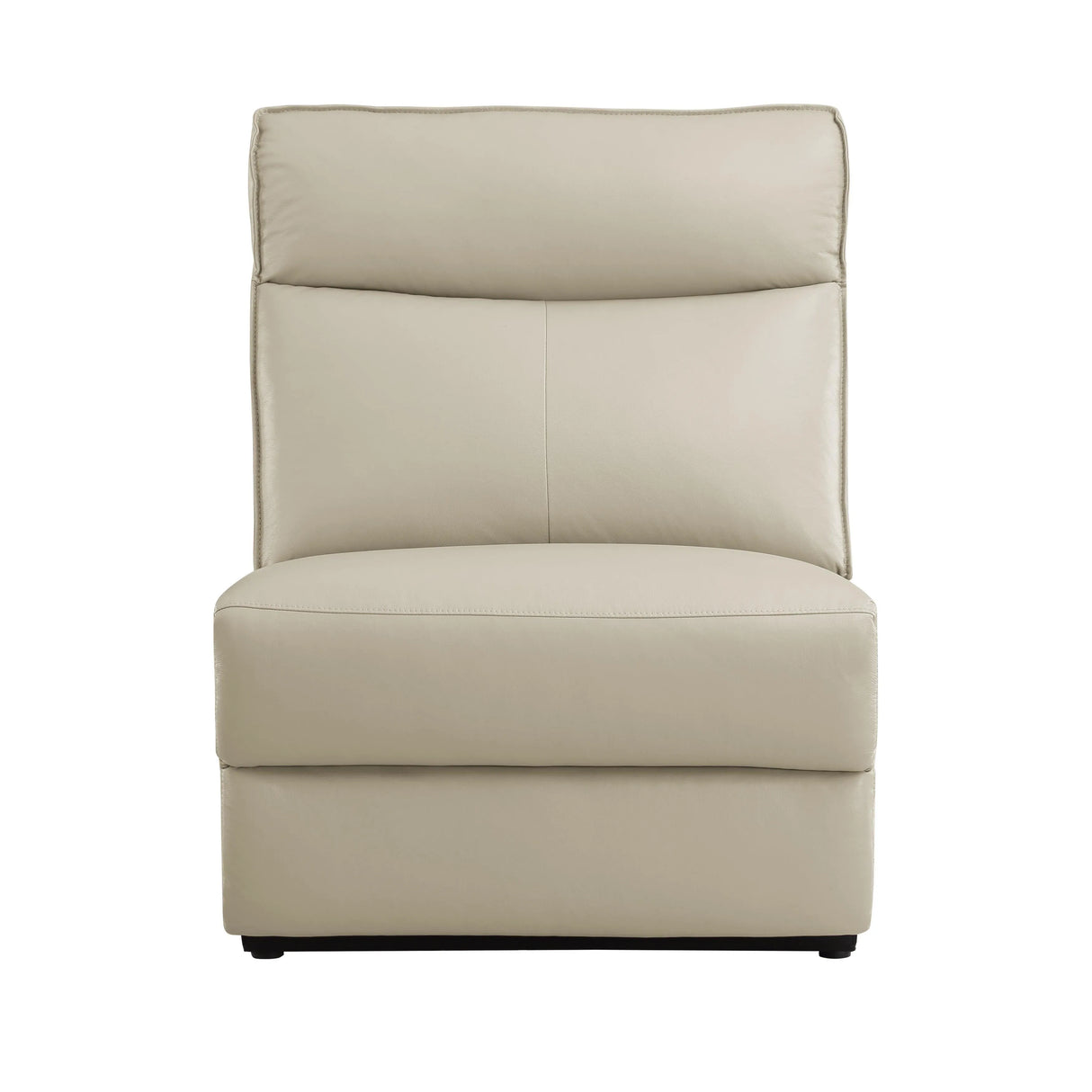 Maroni Taupe Leather 6-Piece Modular Power Reclining Sectional by Homelegance at Eve Furniture