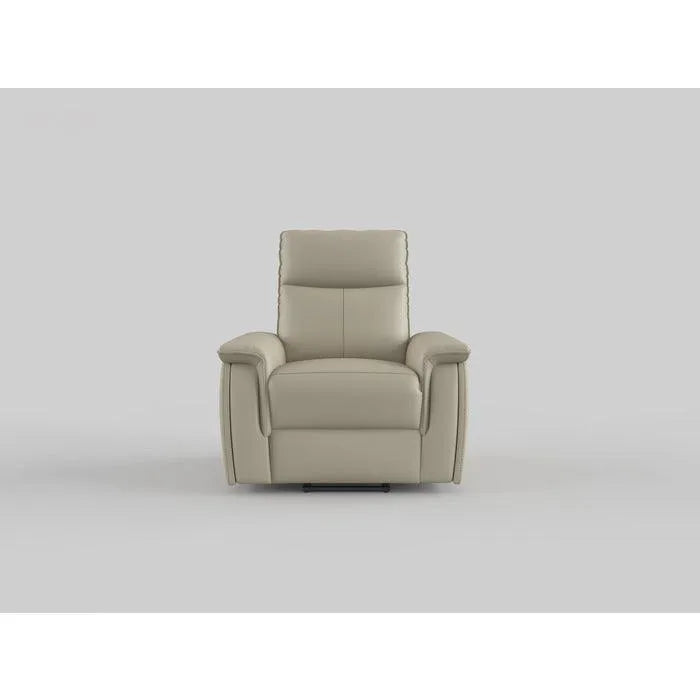 Maroni Taupe Leather Power Reclining Chair by Homelegance at Eve Furniture