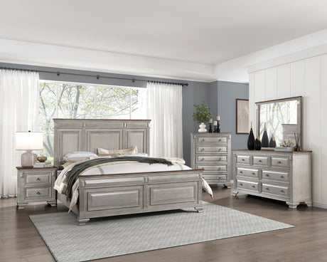 Marquette Gray/Brown Nightstand by Homelegance at Eve Furniture