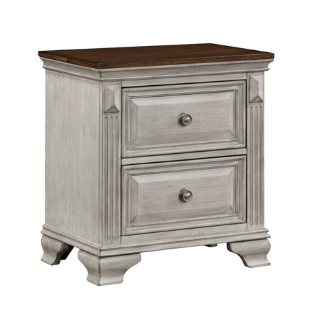 Marquette Gray/Brown Nightstand by Homelegance at Eve Furniture