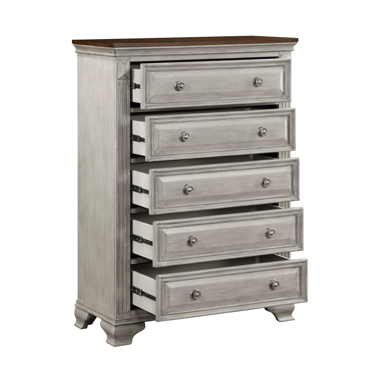 Marquette Gray/Brown Panel Bedroom Set by Homelegance at Eve Furniture