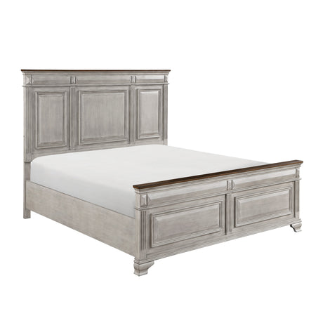 Marquette Gray/Brown Panel Bedroom Set by Homelegance at Eve Furniture