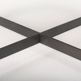 Marquisa 34.25L x 34.25W x 16.5H Small Brown Wood w/ Black Metal Coffee Table by Mercana at Eve Furniture