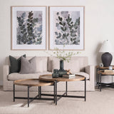 Marquisa Medium Brown Wood W/Black Metal Large Coffee Table by Mercana at Eve Furniture