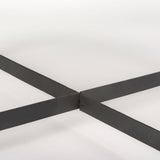 Marquisa Medium Brown Wood W/Black Metal Large Coffee Table by Mercana at Eve Furniture