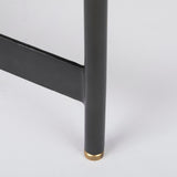 Marquisa (Set of 2) Light Brown Wood W/ Black Metal Base Nesting Side Tables by Mercana at Eve Furniture