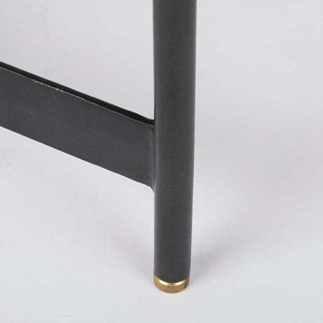 Marquisa (Set of 2) Light Brown Wood W/ Black Metal Base Nesting Side Tables by Mercana at Eve Furniture