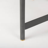Marquisa Small Brown Wood w/ Black Metal Coffee Table by Mercana at Eve Furniture
