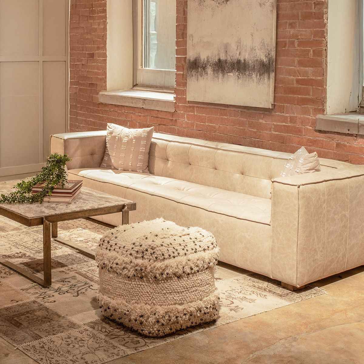 Marrakech 18" Accent Ottoman in Moroccan Sequined by Home Trends & Design at Eve Furniture