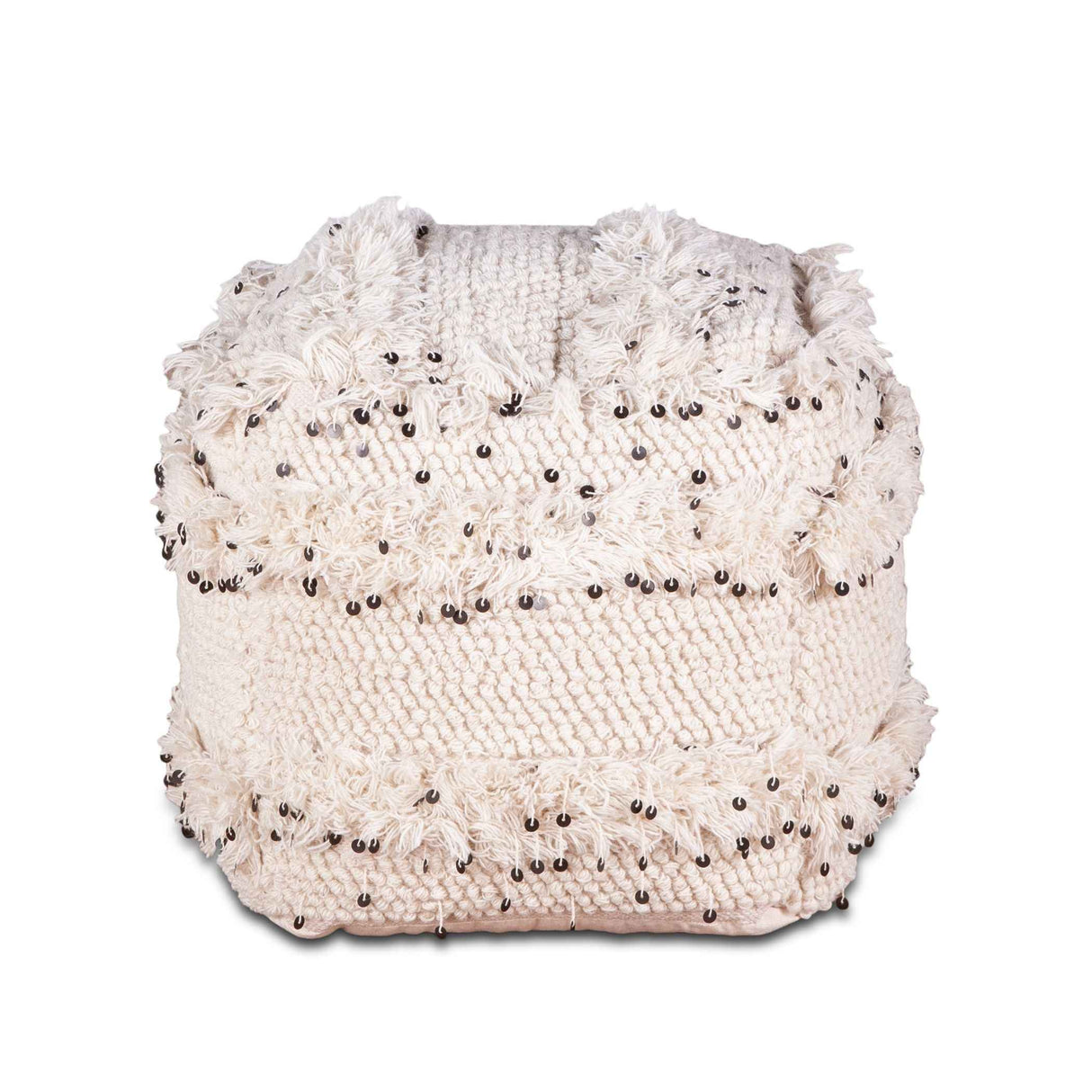 Marrakech 18" Accent Ottoman in Moroccan Sequined by Home Trends & Design at Eve Furniture
