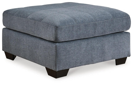 Marrelton Denim Oversized Accent Ottoman by Ashley at Eve Furniture