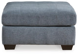 Marrelton Denim Oversized Accent Ottoman by Ashley at Eve Furniture