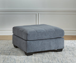 Marrelton Denim Oversized Accent Ottoman by Ashley at Eve Furniture