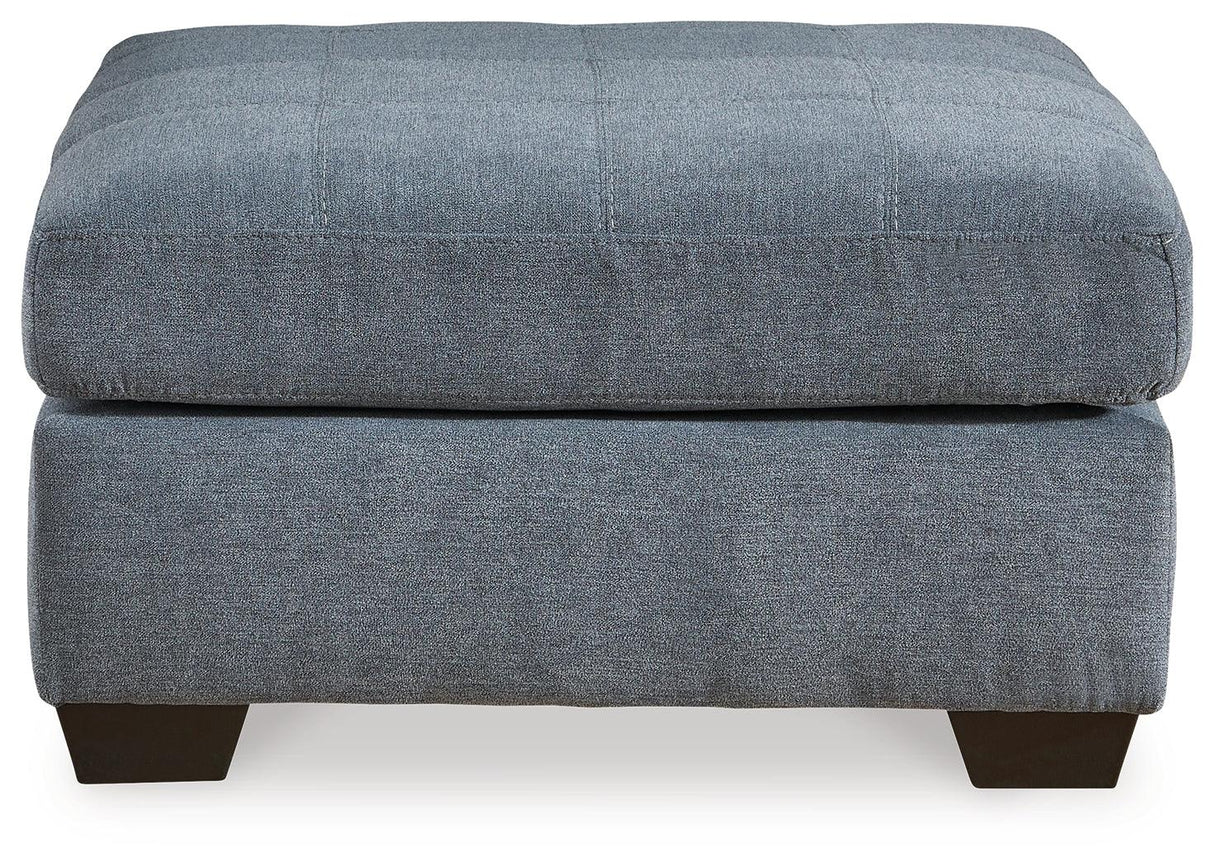 Marrelton Denim Oversized Accent Ottoman by Ashley at Eve Furniture