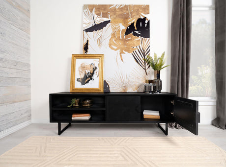 Marsden Charcoal Black 2-door Wood 70" TV Stand by Coaster at Eve Furniture