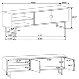 Marsden Charcoal Black 2-door Wood 70" TV Stand by Coaster at Eve Furniture