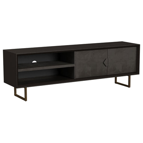Marsden Charcoal Black 2-door Wood 70" TV Stand by Coaster at Eve Furniture