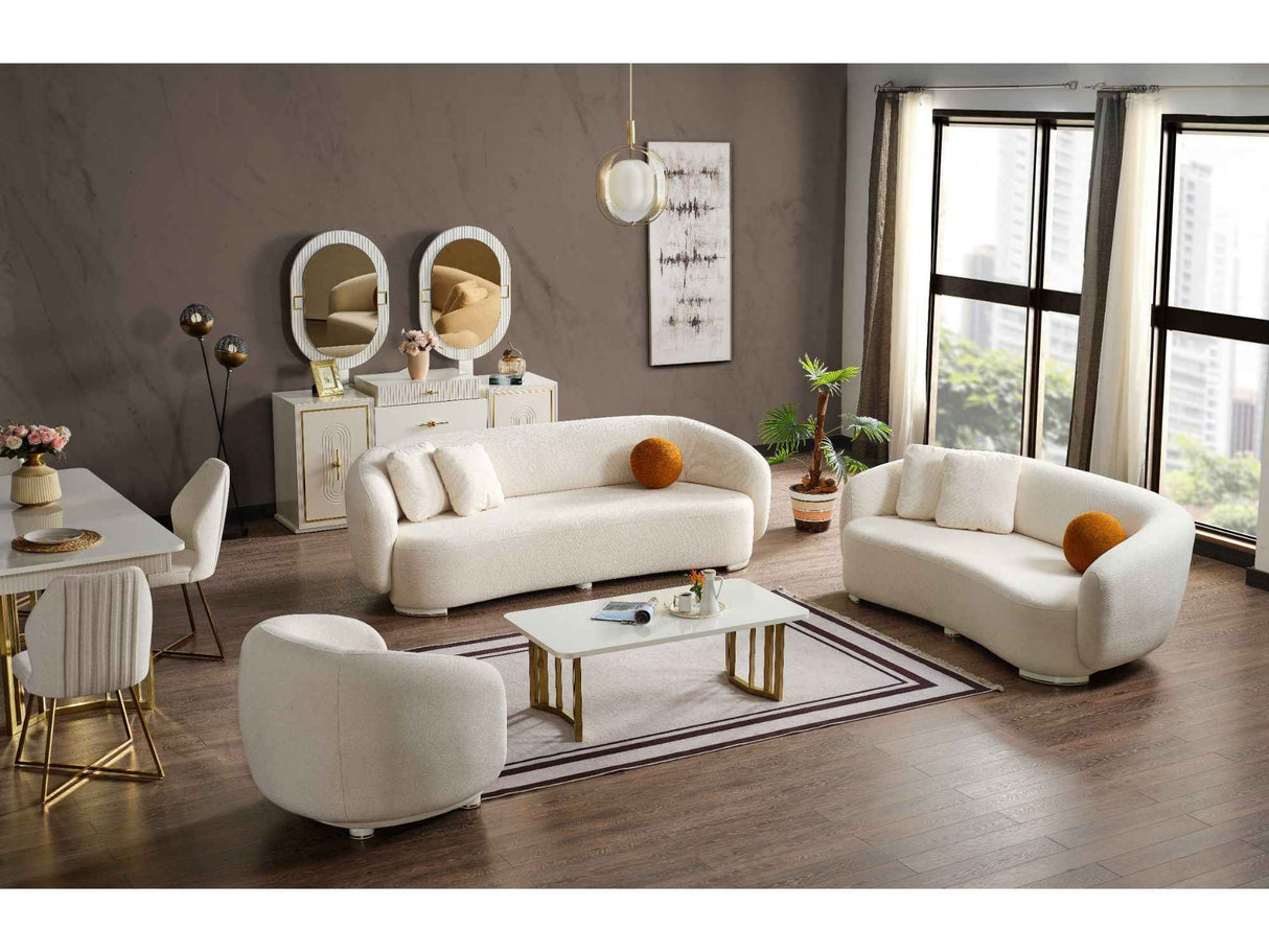 Marsel Coffee Table Cream by Furnia at Eve Furniture