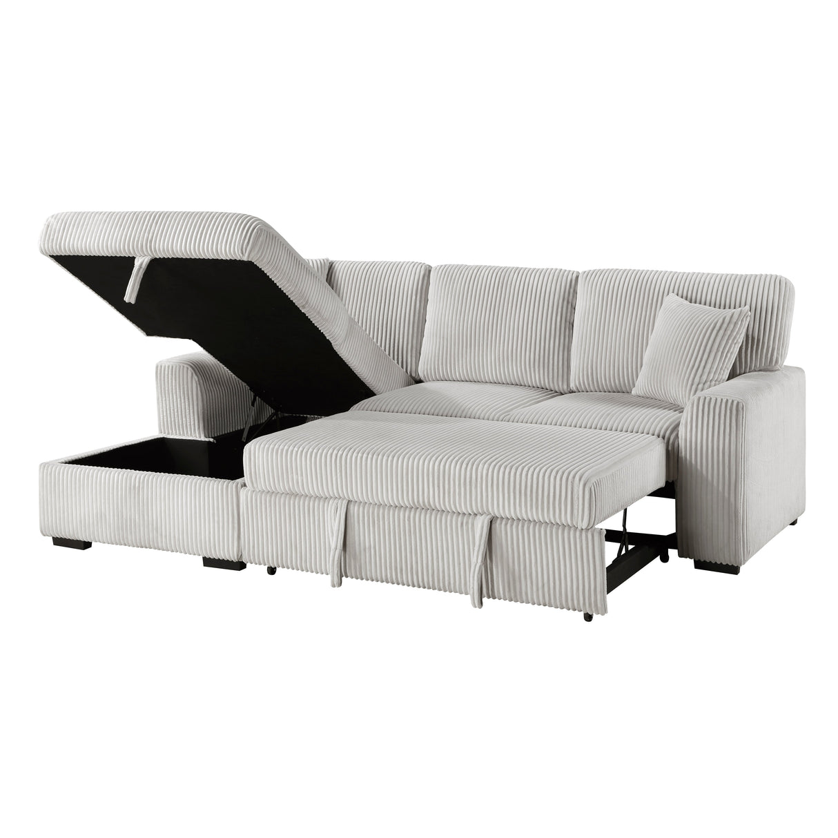 Marsh Gray 2-Piece Sectional with Left Chaise by Homelegance at Eve Furniture