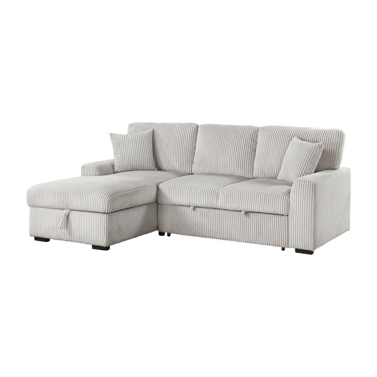 Marsh Gray 2-Piece Sectional with Left Chaise by Homelegance at Eve Furniture