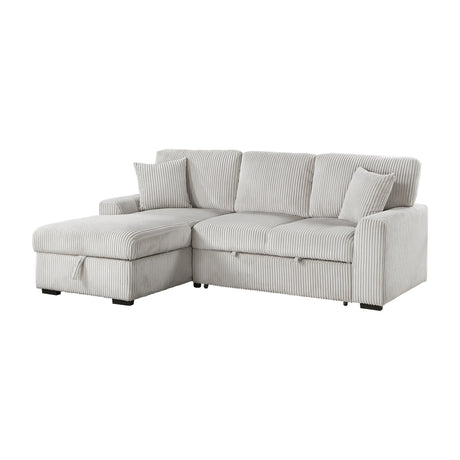 Marsh Gray 2-Piece Sectional with Left Chaise by Homelegance at Eve Furniture