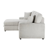 Marsh Gray 2-Piece Sectional with Left Chaise by Homelegance at Eve Furniture