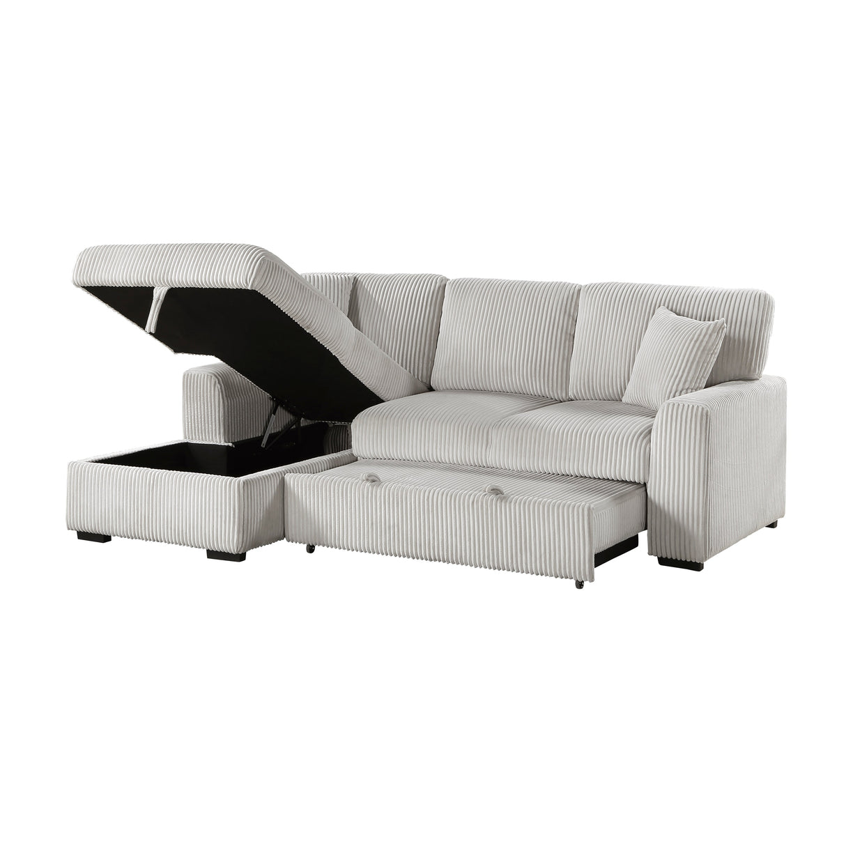 Marsh Gray 2-Piece Sectional with Left Chaise by Homelegance at Eve Furniture