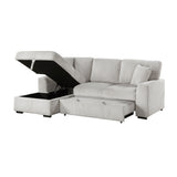 Marsh Gray 2-Piece Sectional with Left Chaise by Homelegance at Eve Furniture