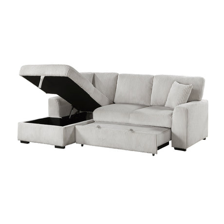 Marsh Gray 2-Piece Sectional with Left Chaise by Homelegance at Eve Furniture