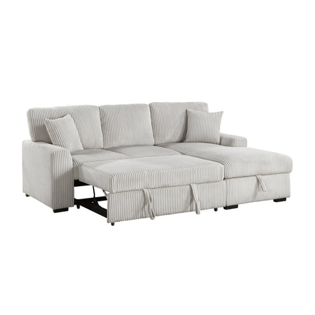 Marsh Gray 2-Piece Sectional with Right Chaise by Homelegance at Eve Furniture