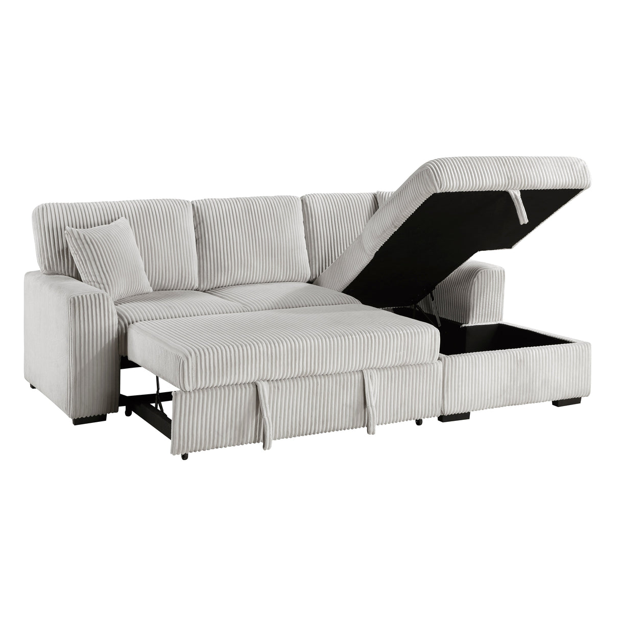Marsh Gray 2-Piece Sectional with Right Chaise by Homelegance at Eve Furniture