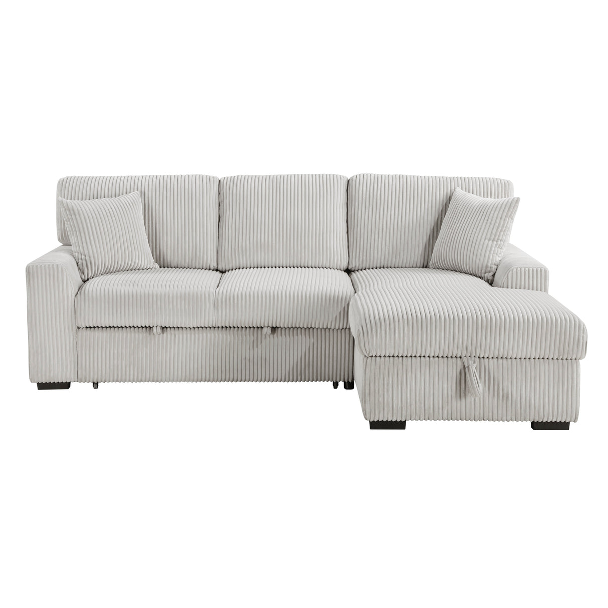 Marsh Gray 2-Piece Sectional with Right Chaise by Homelegance at Eve Furniture