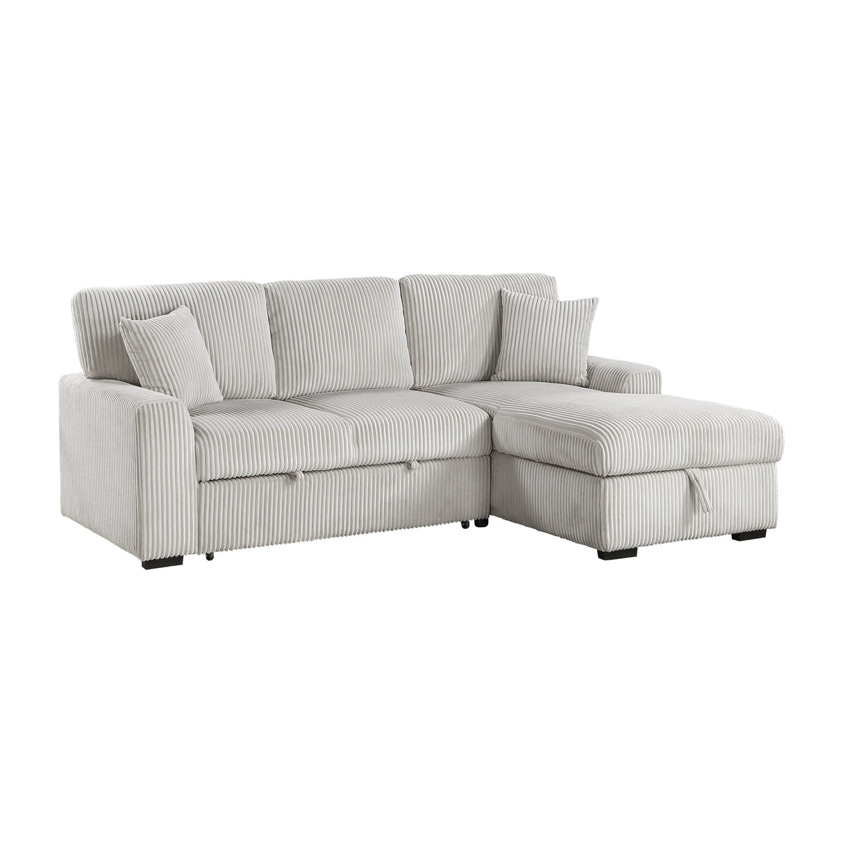 Marsh Gray 2-Piece Sectional with Right Chaise by Homelegance at Eve Furniture