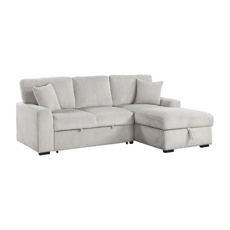Marsh Gray 2-Piece Sectional with Right Chaise by Homelegance at Eve Furniture