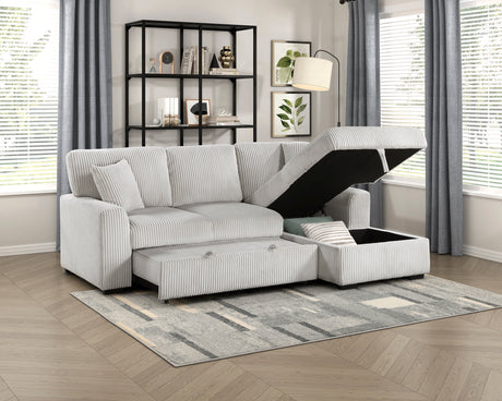 Marsh Gray 2-Piece Sectional with Right Chaise by Homelegance at Eve Furniture