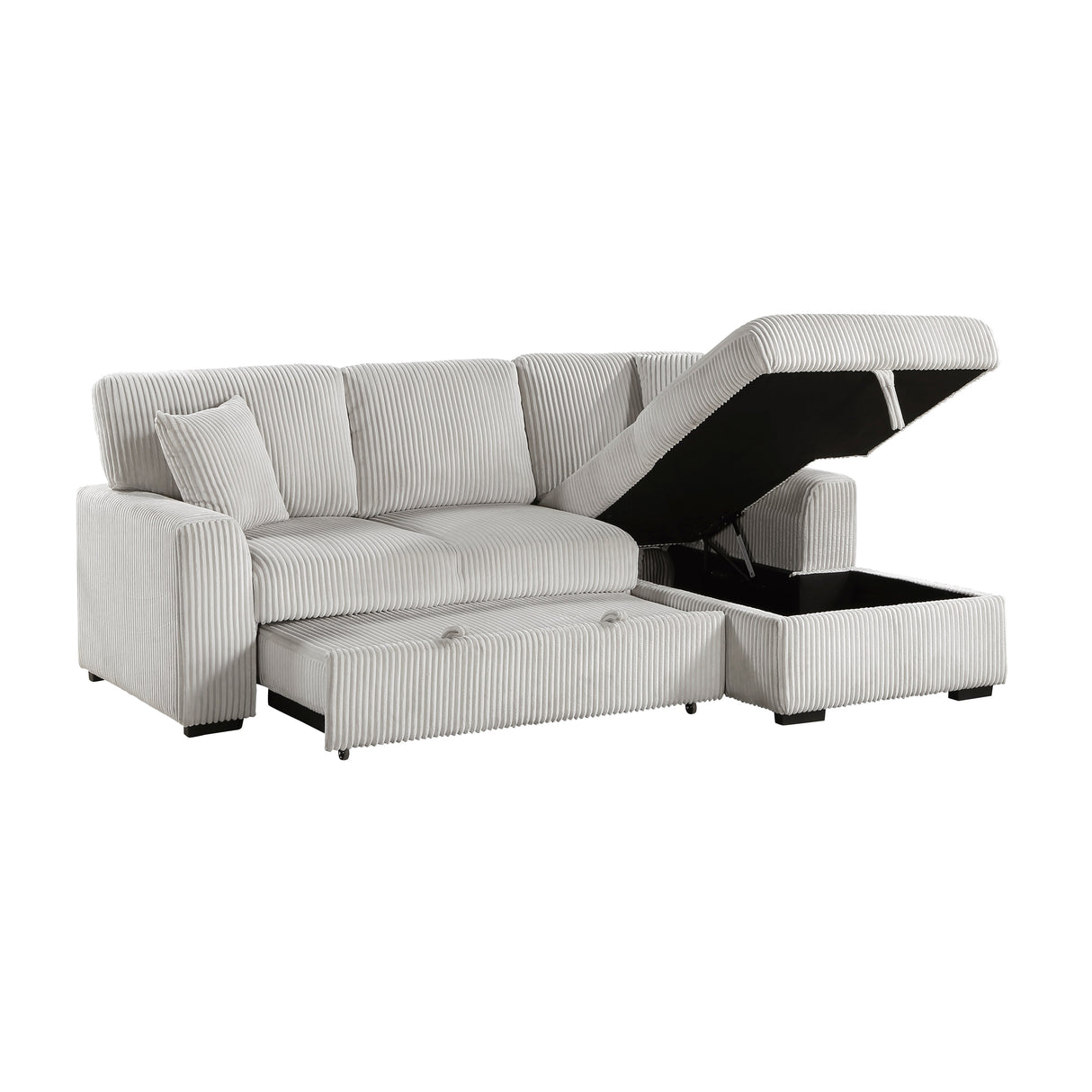 Marsh Gray 2-Piece Sectional with Right Chaise by Homelegance at Eve Furniture