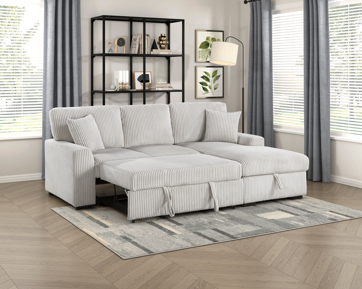 Marsh Gray 2-Piece Sectional with Right Chaise by Homelegance at Eve Furniture